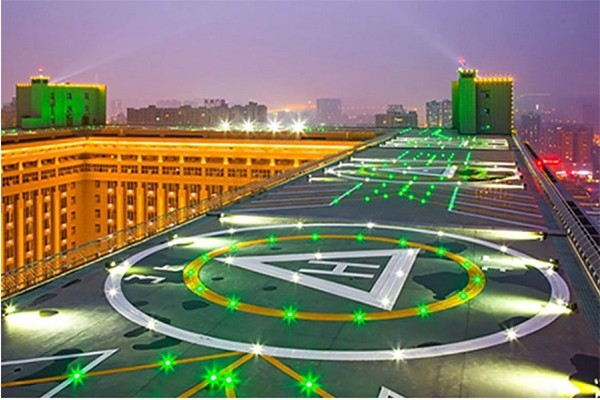 直升机停机坪停机坪瞄准点灯的设置是怎么样的？